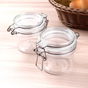 2p Plastic Clear Jars With Trigger-Seal Lid for Sugar Beans Spices Storage Cans Cosmetics Jar Kitchen Packaging Bottle Container
2p Plastic Clear Jars With Trigger-Seal Lid for Sugar Beans Spices Storage Cans Cosmetics Jar Kitchen Packaging Bottle Container
