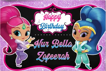 7x5FT Personalized Shimmer and Shine Happy Birthday Party DIY Custom Photo Backdrop Background Vinyl 220cm X 150cm
7x5FT Personalized Shimmer and Shine Happy Birthday Party DIY Custom Photo Backdrop Background Vinyl 220cm X 150cm