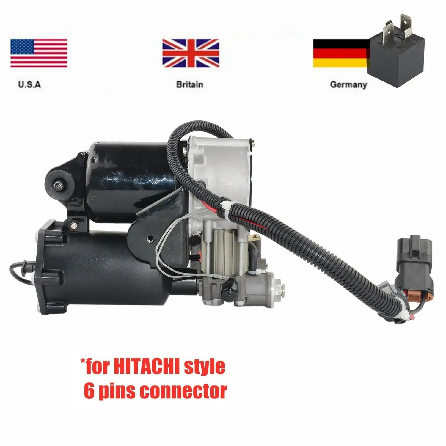 AP03 Air Suspension Compressor Pump For Land Rover Discovery 3 LR3 Range Rover Sport Hitachi Type LR023964 LR015303 LR044360
AP03 Air Suspension Compressor Pump For Land Rover Discovery 3 LR3 Range Rover Sport Hitachi Type LR023964 LR015303 LR044360