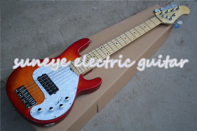 Suneye Cherry Quilted Glossy Finish Electric Bass Guitar 6 String Music Man Style Sting Ray 6 String Bass Guitar Custom Bass
Suneye Cherry Quilted Glossy Finish Electric Bass Guitar 6 String Music Man Style Sting Ray 6 String Bass Guitar Custom Bass