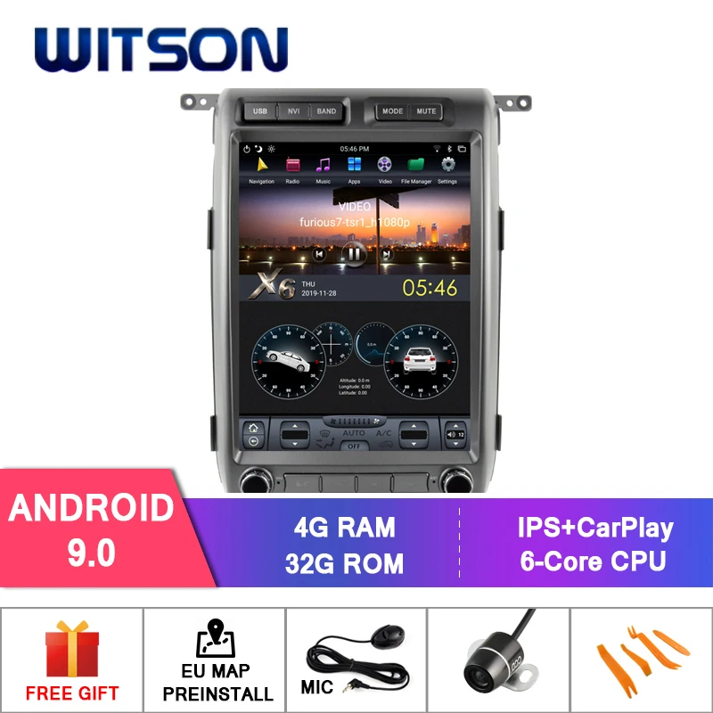Автомобильный dvd-проигрыватель WITSON на Android с вертикальным экраном, GPS, для FORD F150 2012-2014, с SYNC2
Автомобильный dvd-проигрыватель WITSON на Android с вертикальным экраном, GPS, для FORD F150 2012-2014, с SYNC2
