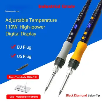 Electric Soldering Iron Kit 110W Adjustable 100-500℃ Constant Temperature Digital Display Welding Solder iron accessories 
Electric Soldering Iron Kit 110W Adjustable 100-500℃ Constant Temperature Digital Display Welding Solder iron accessories