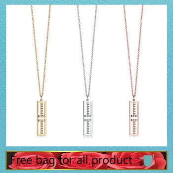 Square Pendant Necklaces Ladies Brand Jewelry Anniversary Gift S925 Sterling silver Original 1: 1 LOGO Necklaces For Women
Square Pendant Necklaces Ladies Brand Jewelry Anniversary Gift S925 Sterling silver Original 1: 1 LOGO Necklaces For Women