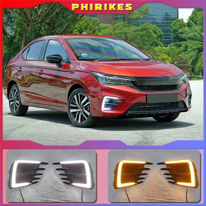 LED Daytime Running Light For Honda City 2020 RS Turbo Yellow Turn Signal Relay Waterproof 12V DRL Fog Lamp Decoration
LED Daytime Running Light For Honda City 2020 RS Turbo Yellow Turn Signal Relay Waterproof 12V DRL Fog Lamp Decoration
