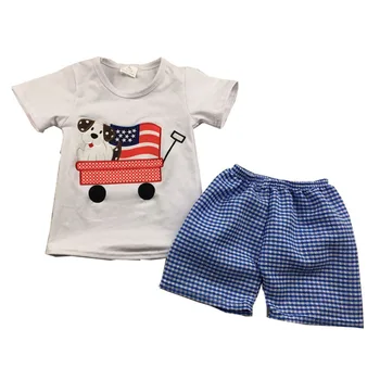 boy july 4th children boy clothing set seersucker shorts match dog flag embroidered shirt
boy july 4th children boy clothing set seersucker shorts match dog flag embroidered shirt