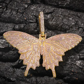 New Style Big Butterfly Pendant Micro Pave AAA+ Cubic Zirconial Butterfly Necklace Beautiful Hip hop Punk Jewelry Accessories
New Style Big Butterfly Pendant Micro Pave AAA+ Cubic Zirconial Butterfly Necklace Beautiful Hip hop Punk Jewelry Accessories