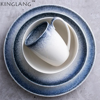 1Pcs KINGLANG Creative Ceramic Plate Nordic Dish Dinner Plate Family Steak Plate Eat Rice Bowl Gadient Blue Plate
1Pcs KINGLANG Creative Ceramic Plate Nordic Dish Dinner Plate Family Steak Plate Eat Rice Bowl Gadient Blue Plate