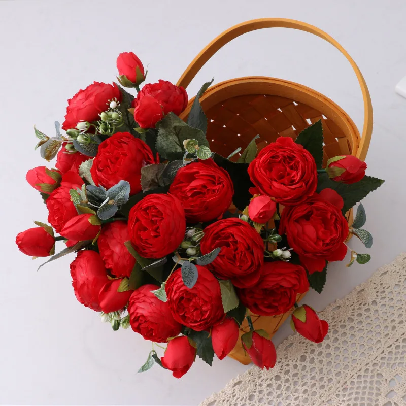 Simulation 10 Head Small Bouquet of Roses Artificial Silk Flowers for Home Decor Wedding Hand Holding Roses Fake Flowers Bouquet
Simulation 10 Head Small Bouquet of Roses Artificial Silk Flowers for Home Decor Wedding Hand Holding Roses Fake Flowers Bouquet