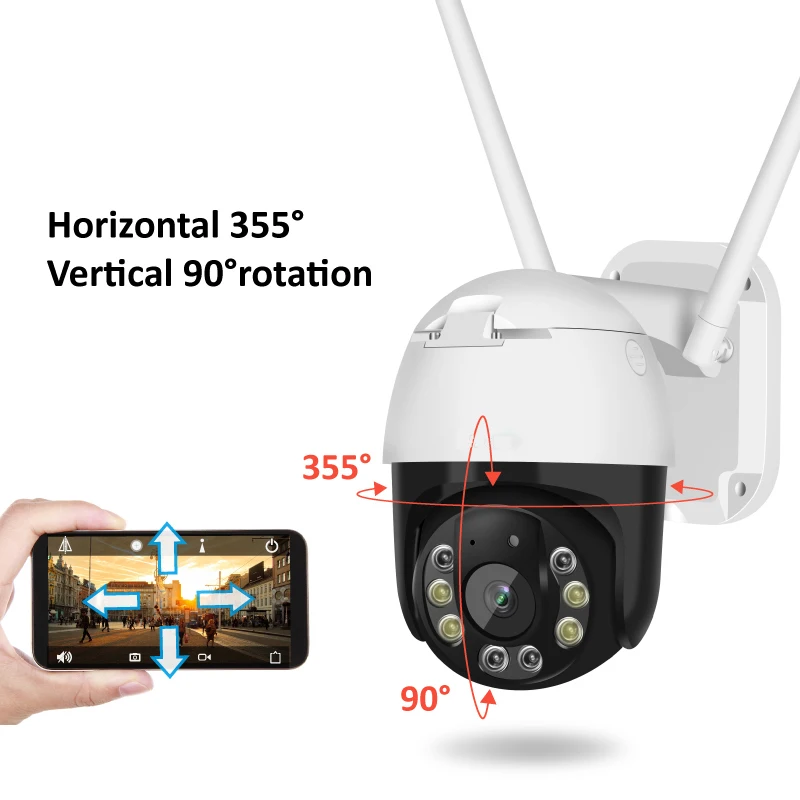Wireless IP Camera 3MP Dome Outdoor Two-Way Audio CCTV WiFi Camera Security Video Surveillance Waterproof Pan/Tilt Camera
Wireless IP Camera 3MP Dome Outdoor Two-Way Audio CCTV WiFi Camera Security Video Surveillance Waterproof Pan/Tilt Camera