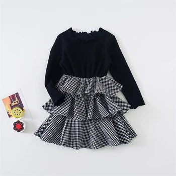 England style girls plaid dress autumn winter cotton long sleeve kids dresses for girls costumes clothes princess cake dresses 
England style girls plaid dress autumn winter cotton long sleeve kids dresses for girls costumes clothes princess cake dresses