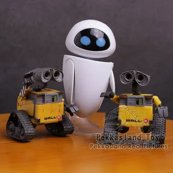 Wall-E 로봇 벽 E EVE PVC 액션 피규어 컬렉션 모델 장난감 인형, 6cm, 3 가지 유형