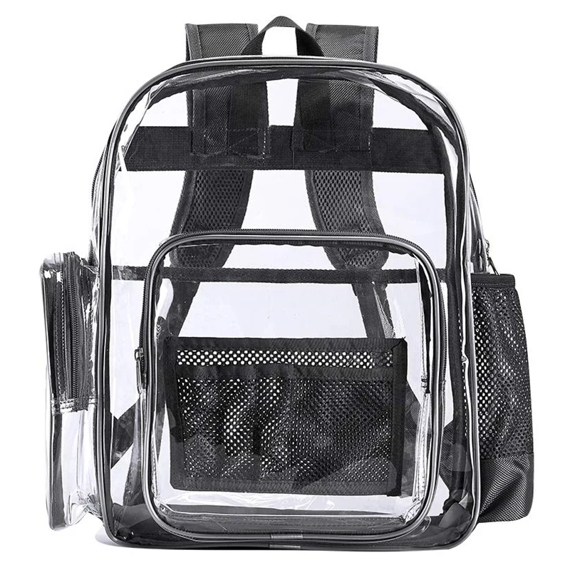 Clear Transparent Pvc School Backpack, Heavy Duty Clear Backpack with Laptop Compartment for Work, Security, Sporting Events
Clear Transparent Pvc School Backpack, Heavy Duty Clear Backpack with Laptop Compartment for Work, Security, Sporting Events