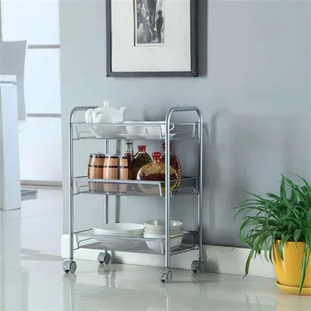 Saving Space Honeycomb Mesh Style Three Layers Multifunctional Removable Storage Cart Silver
Saving Space Honeycomb Mesh Style Three Layers Multifunctional Removable Storage Cart Silver