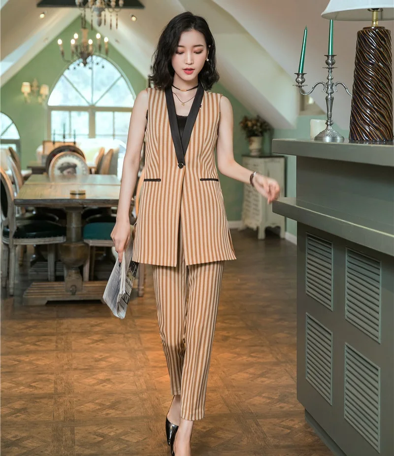 Formal Uniform Designs Women Business Suits With Tops and Pants For Ladies Office Vest & Waistcoat OL Styles Middle Long Blazers
Formal Uniform Designs Women Business Suits With Tops and Pants For Ladies Office Vest & Waistcoat OL Styles Middle Long Blazers