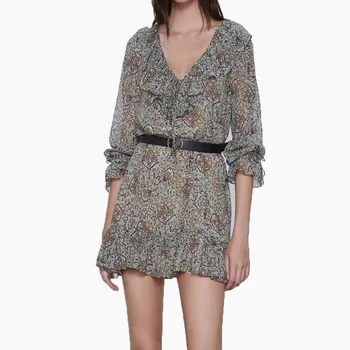 Fashion ZA Floral Mini Summer Dress Women 2020 Long Sleeve V-neck Female Ruffle Trim Elegant Print Dresses Slim Vestidos
Fashion ZA Floral Mini Summer Dress Women 2020 Long Sleeve V-neck Female Ruffle Trim Elegant Print Dresses Slim Vestidos
