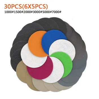 30pcs/Set 1000/1500/2000/3000/5000/7000 Grits Sander Paper Hook Loop Polisher Wheels Replacement Abrasive Tools
30pcs/Set 1000/1500/2000/3000/5000/7000 Grits Sander Paper Hook Loop Polisher Wheels Replacement Abrasive Tools