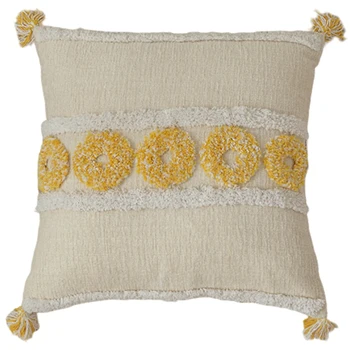 Embroidery Cushion Cover Geometric Canvas Cotton Square Pillow Cover with Tassels 45X45cm Decorative PillowCase
Embroidery Cushion Cover Geometric Canvas Cotton Square Pillow Cover with Tassels 45X45cm Decorative PillowCase