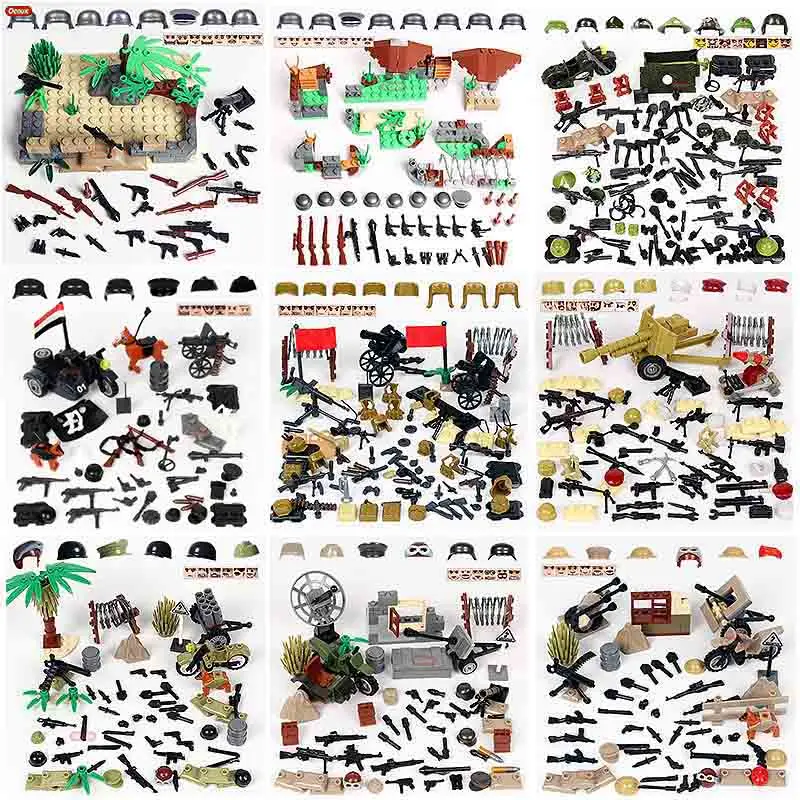 Oenux 2019 World War 2 Series Army Soldiers Figures Military Building Block Set WW2 US German Soviet Soldier Block Brick Kid Toy
Oenux 2019 World War 2 Series Army Soldiers Figures Military Building Block Set WW2 US German Soviet Soldier Block Brick Kid Toy