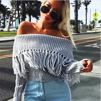 Missord 2020 Autumn Winter Slash Neck Tassel Women Pullover Long Sleeve Solid Color Women Sweater MY022
Missord 2020 Autumn Winter Slash Neck Tassel Women Pullover Long Sleeve Solid Color Women Sweater MY022