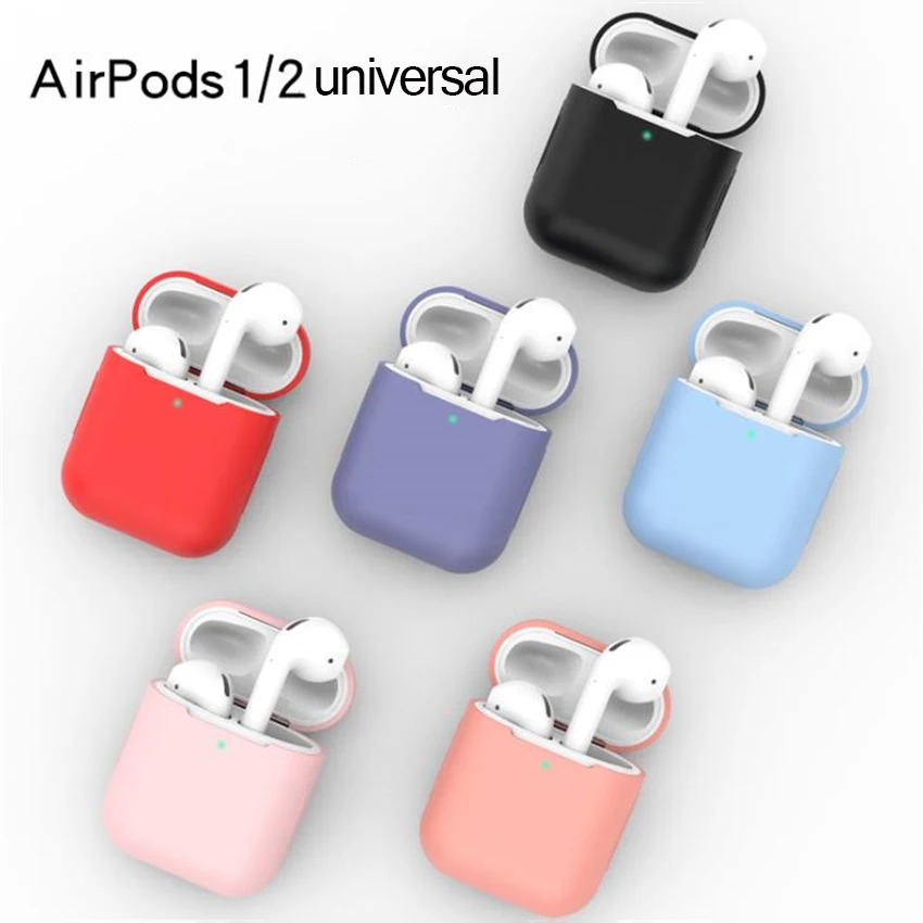 

1PC Soft Silicone Wireless Earphone Protective Case For Apple Airpods 1 2, Drop-resistant Charging Headphones Storage Cover Case