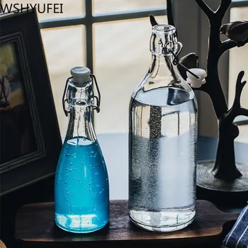 Creative fashion glass bottle Fresh-keeping seal Wine bottle Olive oil bottle red wine bottle Home craft decoration WSHYUFEI
Creative fashion glass bottle Fresh-keeping seal Wine bottle Olive oil bottle red wine bottle Home craft decoration WSHYUFEI