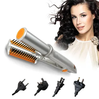 

2 in 1 Hair Straightener Curler Portable Adjustable Temperature Ceramic Curling Iron Wand Roller Hairdressing Tool