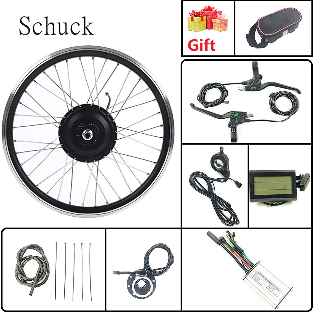 Schuck Electric bike 36V350W front wheel hub motor EBIKE conversion kit with LCD3 Display 16-28 inch 700C with spoke and rim
Schuck Electric bike 36V350W front wheel hub motor EBIKE conversion kit with LCD3 Display 16-28 inch 700C with spoke and rim