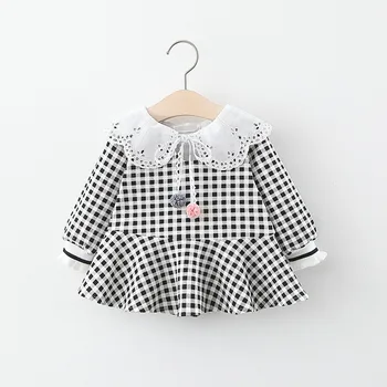 2020 Spring Baby Girls Long Sleeve Lace Collar Plaid Check Pleated Tutu Kids Children Dress Infant Clothes vestidos 
2020 Spring Baby Girls Long Sleeve Lace Collar Plaid Check Pleated Tutu Kids Children Dress Infant Clothes vestidos