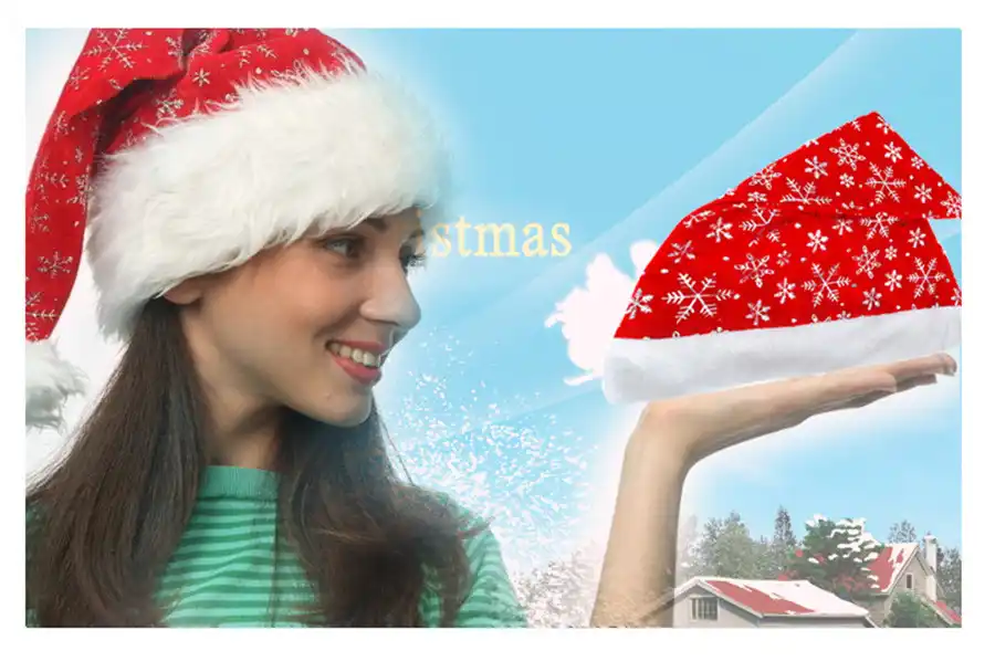 christmas hat party santa hat red and blue cap for santa claus