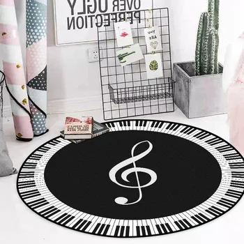 Concise Musical Note Black White Piano Key Printed Round Carpets Area Rugs For Home Living Room Bedroom Chair Pad
Concise Musical Note Black White Piano Key Printed Round Carpets Area Rugs For Home Living Room Bedroom Chair Pad