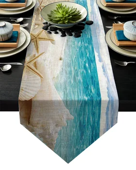 Sunshine Beach Shell Starfish Table Runner Table Flag Home Party Decorative Tablecloth Table Runners for Wedding
Sunshine Beach Shell Starfish Table Runner Table Flag Home Party Decorative Tablecloth Table Runners for Wedding