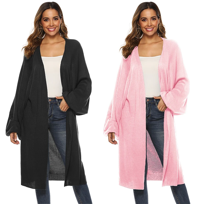2019 New Winter Knit Cardigan Loose V-neck Long Lantern Sleeve Solid Color Sweater Loose Casual Long Cardigan Sweater Women
2019 New Winter Knit Cardigan Loose V-neck Long Lantern Sleeve Solid Color Sweater Loose Casual Long Cardigan Sweater Women