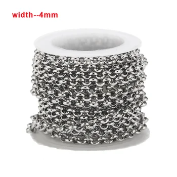 silver/gold/steel color Stainless Steel Rolo Cable Chains Findings Fit for Jewelry Making &DIY 4mm Width
silver/gold/steel color Stainless Steel Rolo Cable Chains Findings Fit for Jewelry Making &DIY 4mm Width