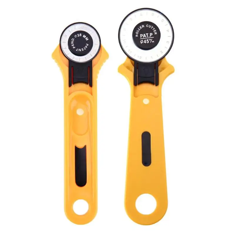 28/45mm Cloth Fabric Cutter Patchwork Roller Wheel Round Knife Leathercraft DIY Sewing Accessories Craft Cutter Tools
28/45mm Cloth Fabric Cutter Patchwork Roller Wheel Round Knife Leathercraft DIY Sewing Accessories Craft Cutter Tools