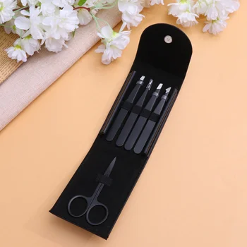 5PCS Stainless Steel Eyebrow Beauty Tools Set Tweezers Eyebrow Scissors Set Eyebrow Trimming Kit (Black)
5PCS Stainless Steel Eyebrow Beauty Tools Set Tweezers Eyebrow Scissors Set Eyebrow Trimming Kit (Black)