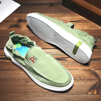 Casual Half-Slipper Loafers Shoes Men Slippers Platform Canvas Elastic Insole Comfortable Leisure Flats Green Shoes
Casual Half-Slipper Loafers Shoes Men Slippers Platform Canvas Elastic Insole Comfortable Leisure Flats Green Shoes