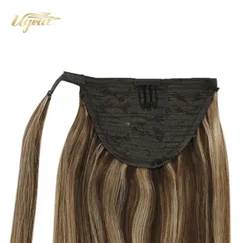 Ugeat Clip on Ponytails 14-24" Highlight Brown Color Hair #P4/27 Machine Remy Ponytails Wrap Around Brazilian Hair Piece 60-80G
Ugeat Clip on Ponytails 14-24" Highlight Brown Color Hair #P4/27 Machine Remy Ponytails Wrap Around Brazilian Hair Piece 60-80G
