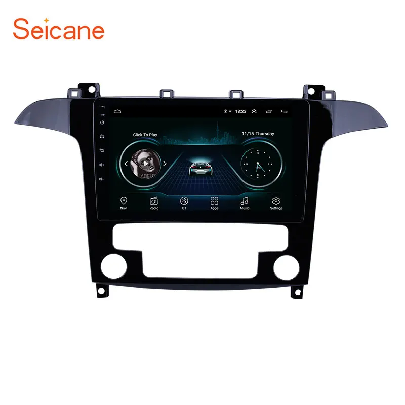 Автомобильный GPS-навигатор Seicane 9 дюймов Android 8 1 автомобильное радио для Ford S-Max Auto A/C