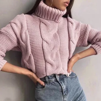 Long Sleeve Tops Autumn Winter Sweater for Women White Knitted SweatersFashion 2019 Turtleneck Sweater Female Pullover Jumper
Long Sleeve Tops Autumn Winter Sweater for Women White Knitted SweatersFashion 2019 Turtleneck Sweater Female Pullover Jumper