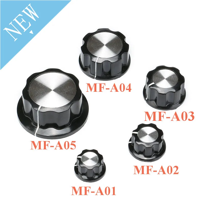 

Potentiometer Knob Cap 6mm Hole MF-A01 MF-A02 MF-A03 MF-A04 MF-A05 Rotary Control Turning Switch Knobs Caps
