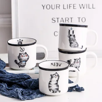 Cute Cat Mug Tableware Breakfast Milk Cup Drinkware Fine Porcelain for Coffee Latte Ceramic Small Lovely Travel Gifts for Kids
Cute Cat Mug Tableware Breakfast Milk Cup Drinkware Fine Porcelain for Coffee Latte Ceramic Small Lovely Travel Gifts for Kids