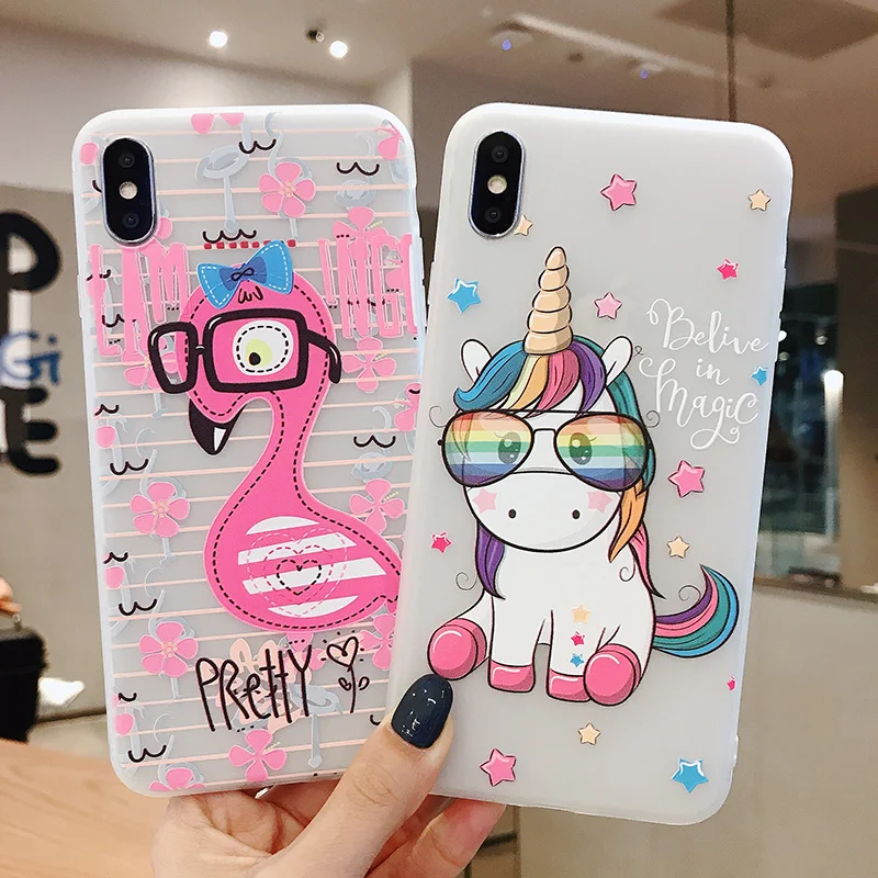 Cuet Cartoon Rainbow Unicorn Flamingo Translucent TPU Silicone Phone Case For iPhone X XR Xs Max 6 6s 7 8 Plus Soft Cover Cases
Cuet Cartoon Rainbow Unicorn Flamingo Translucent TPU Silicone Phone Case For iPhone X XR Xs Max 6 6s 7 8 Plus Soft Cover Cases