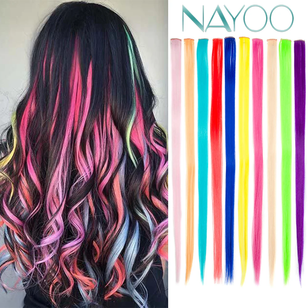 Nayoo Hair Colored 24"Long Straight Ombre Synthetic Hair Extensions Wavy Pure Clip In One Piece Strips Hairpiece For Women Girls
Nayoo Hair Colored 24"Long Straight Ombre Synthetic Hair Extensions Wavy Pure Clip In One Piece Strips Hairpiece For Women Girls
