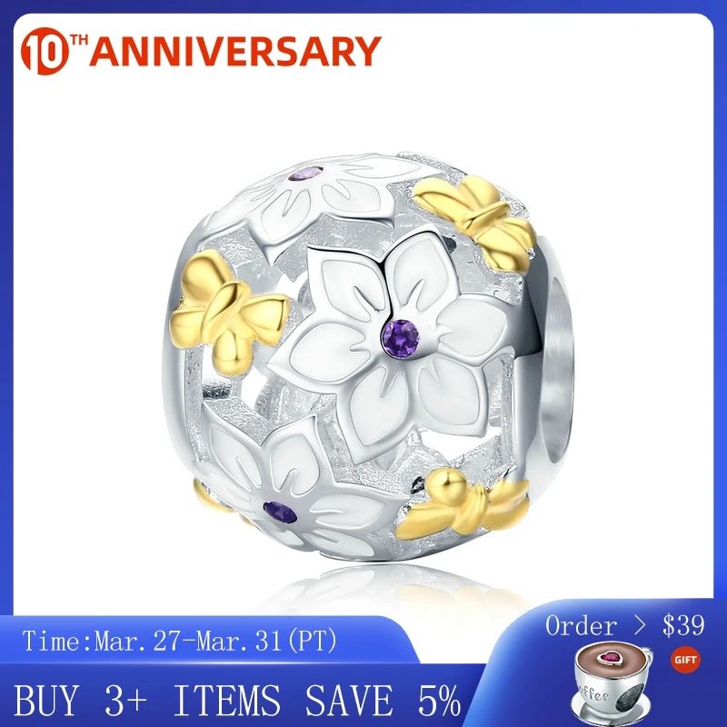 CodeMonkey 100% 925 Sterling Silver Spring Collection Flower & Butterfly Enamel Charm Beads fit Charm Bracelet Fine Jewelry C546
CodeMonkey 100% 925 Sterling Silver Spring Collection Flower & Butterfly Enamel Charm Beads fit Charm Bracelet Fine Jewelry C546
