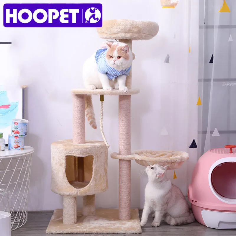 HOOPET H110cm Big Cat Tree Pet Beds Cats Scratch Toys Scratcher Cat Training Toy Multi-Level Tower House Furniture with Hammock
HOOPET H110cm Big Cat Tree Pet Beds Cats Scratch Toys Scratcher Cat Training Toy Multi-Level Tower House Furniture with Hammock