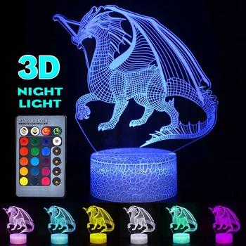 3D Colorful Dinosaur Led Night Light For Children Kids Room With Remote Control Touch Control Table Desk Lamp Home Decor Gifts
3D Colorful Dinosaur Led Night Light For Children Kids Room With Remote Control Touch Control Table Desk Lamp Home Decor Gifts