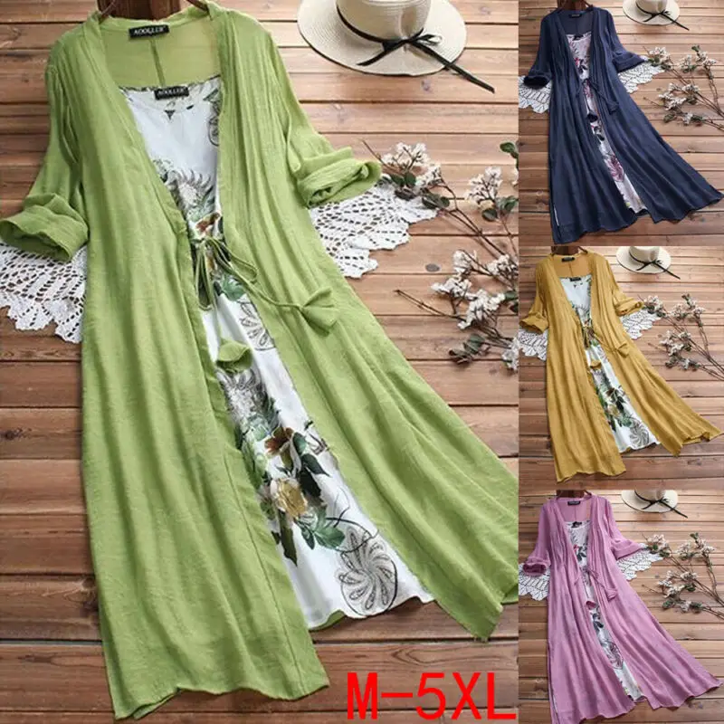 2Pcs Set Autumn Women Casual Printing Dyeing Boho Maxi Long Cardigan Dress Plus Size M-5XL
2Pcs Set Autumn Women Casual Printing Dyeing Boho Maxi Long Cardigan Dress Plus Size M-5XL