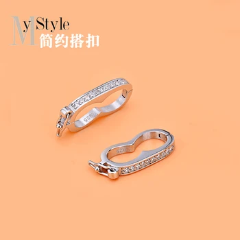 S925 silver button DIY accessories pendant buckle micro inlaid zircon CLASP BRACELET head clasp buckle accessories Mechanical bu
S925 silver button DIY accessories pendant buckle micro inlaid zircon CLASP BRACELET head clasp buckle accessories Mechanical bu