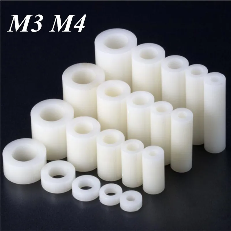 100pcs M3 M4 Nylon spacer ouble-pass standoff Non-Threaded Through column Plastic Washer for PC board Hollow isolation support
100pcs M3 M4 Nylon spacer ouble-pass standoff Non-Threaded Through column Plastic Washer for PC board Hollow isolation support