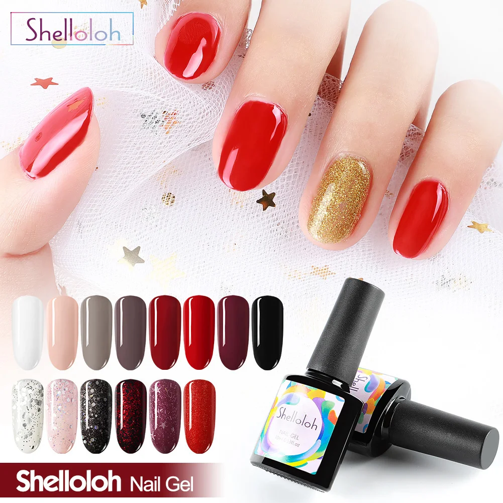 Shelloloh 10ml Glitter UV Nail Gel Polish Pure Nail Color Semi Permanent Soak off UV LED Gel Nail Art UV Gel Varnish
Shelloloh 10ml Glitter UV Nail Gel Polish Pure Nail Color Semi Permanent Soak off UV LED Gel Nail Art UV Gel Varnish